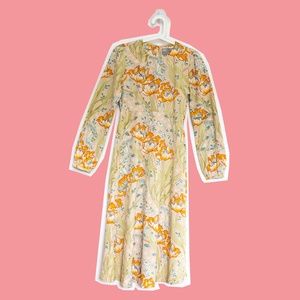 Asos Long Sleeve Floral Midi Dress